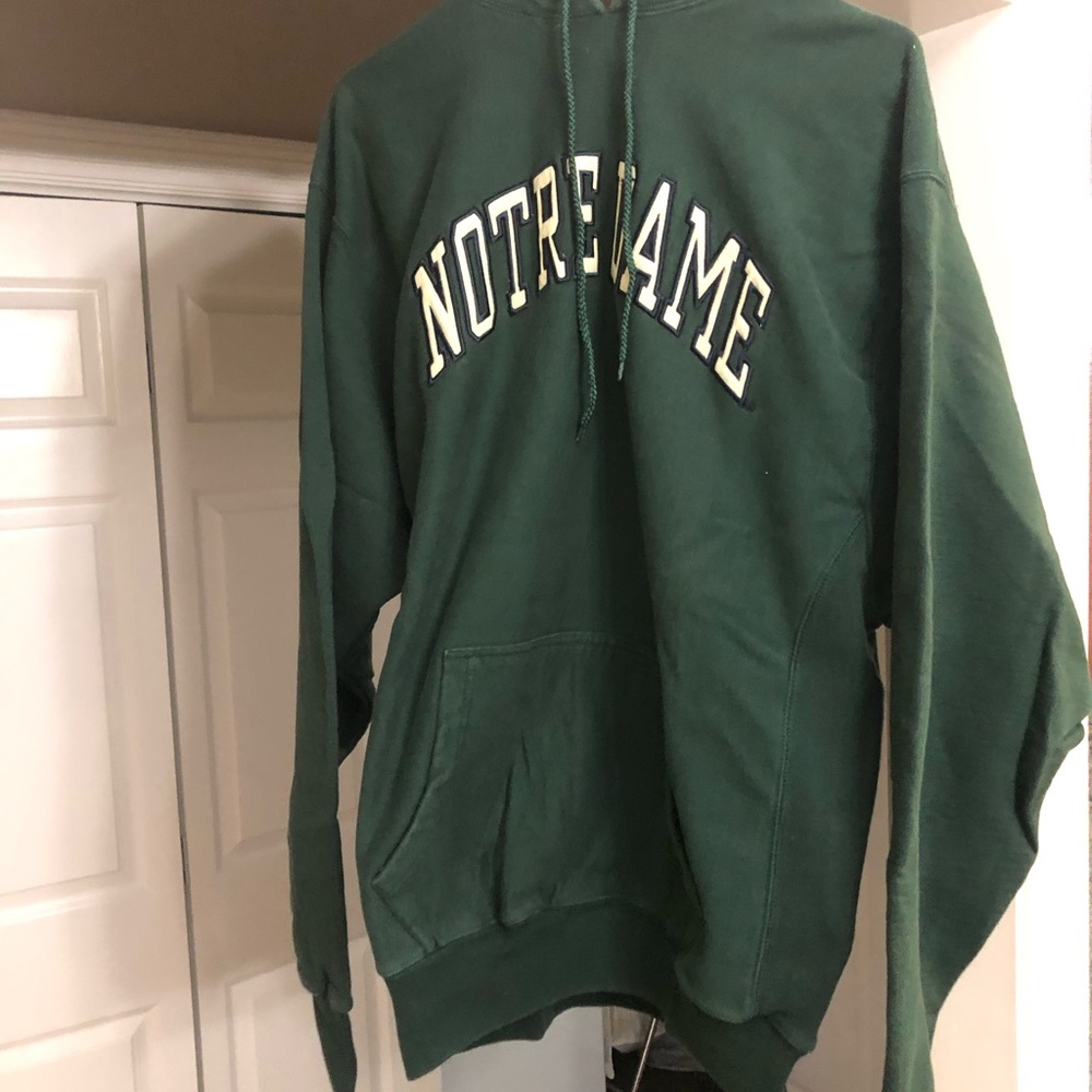 Large Green Notre Dame Hoodie sweatshirt NWOT